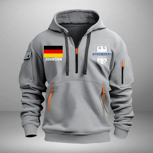 Personalized Nuremberg Germany German Police Custom Name Quarter Zip Hoodie 2D Printed QTVA241337