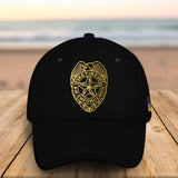 Personalized Retired Law Enforcement US Police Flag Thin Blue Line Black Cap 2D Printed QTVQ241376