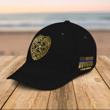 Personalized Retired Law Enforcement US Police Flag Thin Blue Line Black Cap 2D Printed QTVQ241376