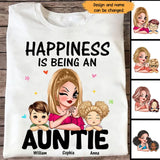 Personalized Happiness Is Being An Auntie T-shirt Printed HN241270