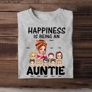 Personalized Happiness Is Being An Auntie T-shirt Printed HN241270