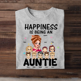 Personalized Happiness Is Being An Auntie T-shirt Printed HN241270