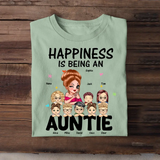 Personalized Happiness Is Being An Auntie T-shirt Printed HN241270