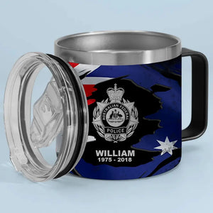 Personalized Australian Police Branch Logo Custom Name & Time Coffee Cup 3D 12oz Printed KVH241387