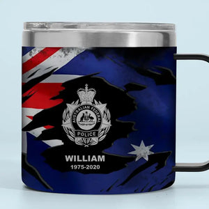 Personalized Australian Police Branch Logo Custom Name & Time Coffee Cup 3D 12oz Printed KVH241387
