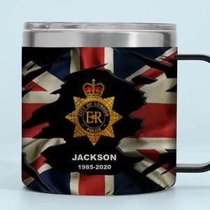 Personalized UK Police Branch Logo Custom Name & Time Coffee Cup 3D 12oz Printed KVH241387