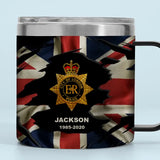 Personalized UK Police Branch Logo Custom Name & Time Coffee Cup 3D 12oz Printed KVH241387