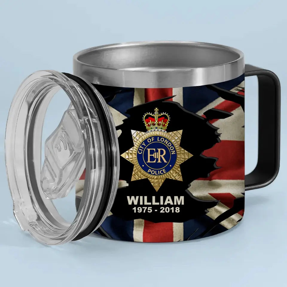 Personalized UK Police Branch Logo Custom Name & Time Coffee Cup 3D 12oz Printed KVH241387