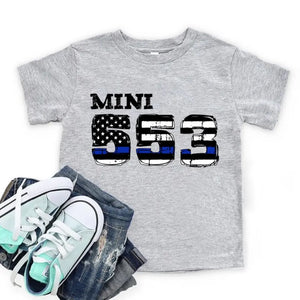 Personalized US Police's Son Police's ID Number Kid's T-shirt Printed QTVA241409