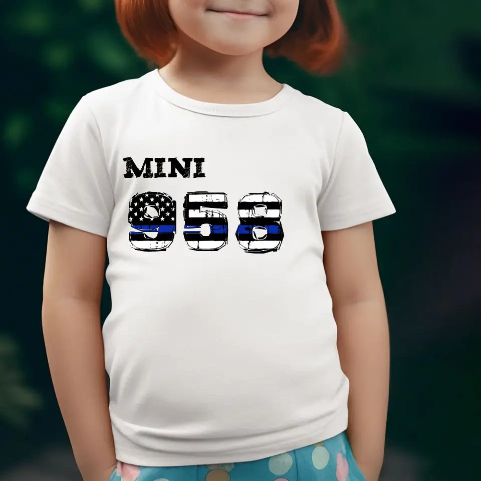Personalized US Police's Son Police's ID Number Kid's T-shirt Printed QTVA241409