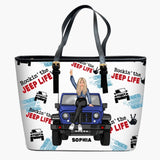 Personalized Rockin' The Jeep Life Jeep Girl Leather Bucket Bag Printed HN241407