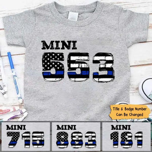 Personalized US Police's Son Police's ID Number Kid's T-shirt Printed QTVA241409