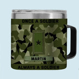 Personalized Once A Soldier Always A Soldier Swedish Veteran Rank Camo Coffee Cup Printed KVH241379