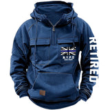 Personalized Retired UK Police Department Custom Time American Retro Hooded Sweatshirt Printed KVH241440