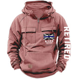 Personalized Retired UK Police Department Custom Time American Retro Hooded Sweatshirt Printed KVH241440