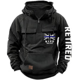 Personalized Retired UK Police Department Custom Time American Retro Hooded Sweatshirt Printed KVH241440
