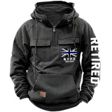 Personalized Retired UK Police Department Custom Time American Retro Hooded Sweatshirt Printed KVH241440