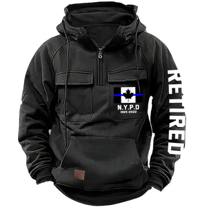 Personalized Retired Canadian Police Department Custom Time American Retro Hooded Sweatshirt Printed KVH241440