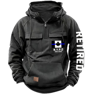 Personalized Retired Canadian Police Department Custom Time American Retro Hooded Sweatshirt Printed KVH241440