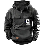 Personalized Retired Canadian Police Department Custom Time American Retro Hooded Sweatshirt Printed KVH241440
