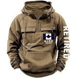 Personalized Retired Canadian Police Department Custom Time American Retro Hooded Sweatshirt Printed KVH241440