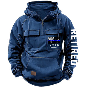 Personalized Retired Australian Police Department Custom Time American Retro Hooded Sweatshirt Printed KVH241440