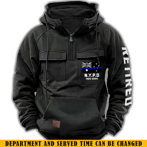 Personalized Retired Australian Police Department Custom Time American Retro Hooded Sweatshirt Printed KVH241440