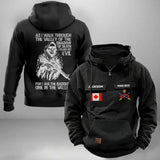 Personalized As I Walk Through The Valley Of The Shadow Of Death I Fear No Evil For I Am The Baddest One In The Valley Canadian Veteran American Retro Hooded Sweatshirt Printed KVH241428