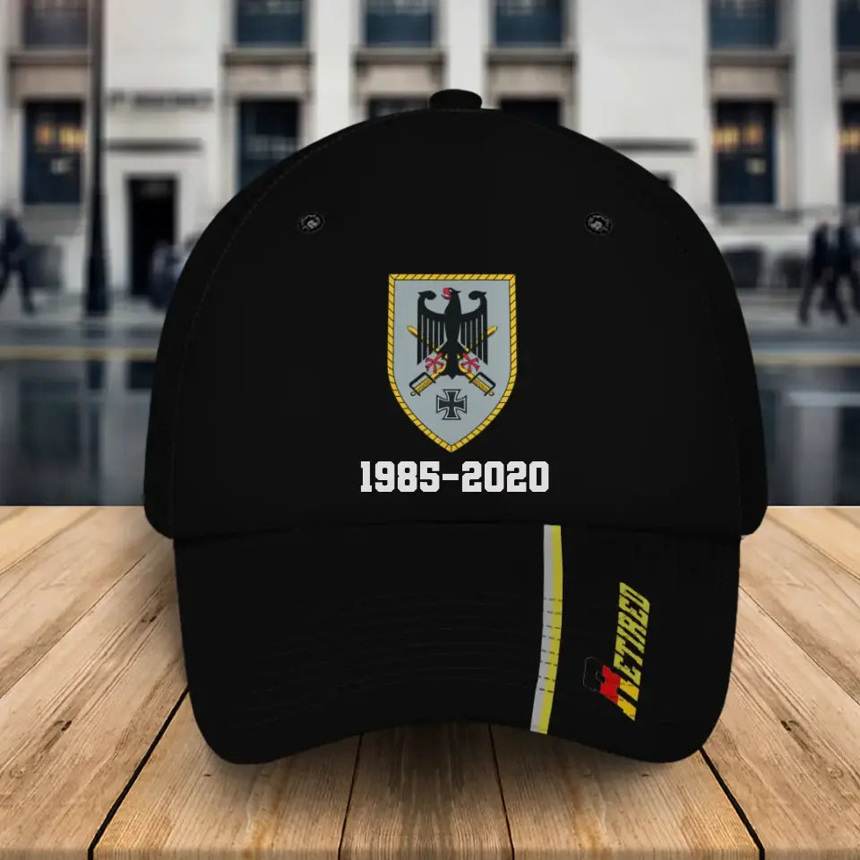 Personalized Retired German Veteran Branch Logo Custom Service Time Cap 3D Printed QTKH241445