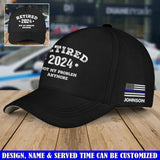 Personalized Retired US Police Officer Not My Problem Anymore Black Cap 3D Printed QTVQ241451