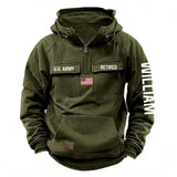 Personalized US Veteran Canada Flag American Retro Hooded Sweatshirt Printed QTVA241485