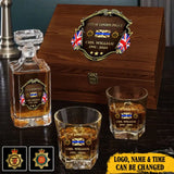 Personalized UK Police Department Custom Name, Rank & Time Decanter Set With Glasses Printed AHVA241495