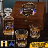 Personalized US Police Department Custom Name, Rank & Time Decanter Set With Glasses Printed AHVA241495