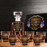Personalized UK Police Department Custom Name, Rank & Time Decanter Set With Glasses Printed AHVA241495