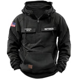 Personalized US Police Branch Logo Custom Name American Retro Hooded Sweatshirt Printed HN241510
