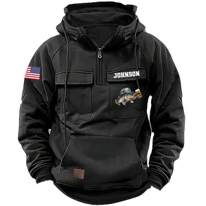 Personalized Sometimes It's A Fish Other Times It's A Buzz But I Always Catch Something US Flag American Retro Hooded Sweatshirt Printed HN241505