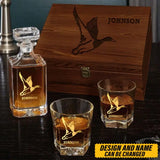 Personalized Duck Hunting Goose Hunting Custom Name Decanter Set With Glasses Printed VQ241512