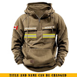 Personalized Canadian Firefighter Canada Flag American Retro Hooded Sweatshirt Printed QTKH241519