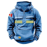 Personalized Canadian Firefighter Canada Flag American Retro Hooded Sweatshirt Printed QTKH241519