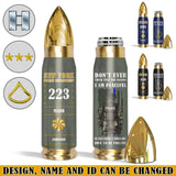 Personalized Don't Ever Think That The Reason I Am Peaceful Í Because I Forgot How To Be Violent US Police Custom Rank, Name & Department Bullet Tumbler Printed AHHN241527