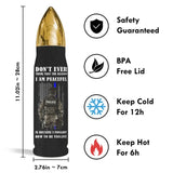 Personalized Don't Ever Think That The Reason I Am Peaceful Í Because I Forgot How To Be Violent US Police Custom Rank, Name & Department Bullet Tumbler Printed AHHN241527