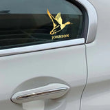 Personalized Duck Hunting Duck Flying Custom Name Decal Printed VQ241531