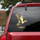 Personalized Duck Hunting Duck Flying Custom Name Decal Printed VQ241531
