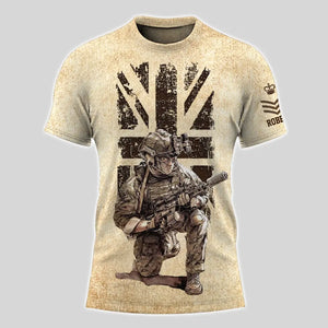 Personalized My Time In Uniform Is Over But Being A Veteran Never Ends UK Veteran T-shirt Printed AHVA241524