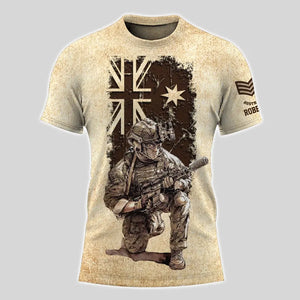 Personalized My Time In Uniform Is Over But Being A Veteran Never Ends Australian Veteran T-shirt Printed AHVA241524
