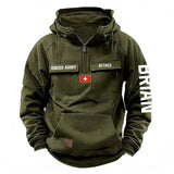 Personalized Swiss Army Veteran Custom Name American Retro Hooded Sweatshirt Printed QTVA241542