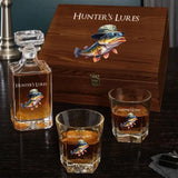 Personalized Fishing Fisherman Gift For Him Decanter set with glasses Printed HN241539