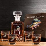Personalized Fishing Fisherman Gift For Him Decanter set with glasses Printed HN241539