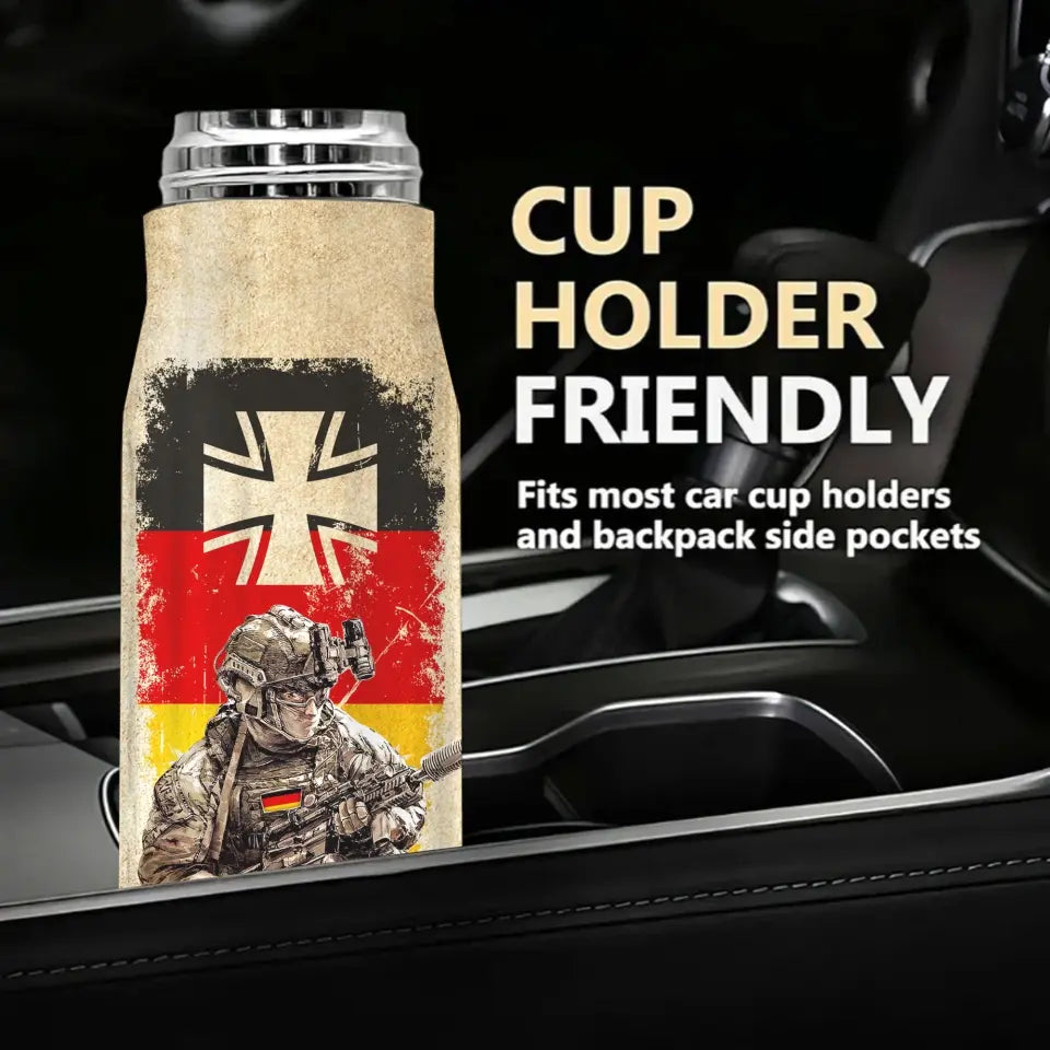 Personalized German Army Veteran Custom Rank & Name Bullet Tumbler Printed AHVA241537