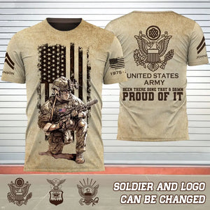Personalized United States Army Been There Done That & Damn Proud Of It US Veteran T-shirt 3D Printed AHVQ241557